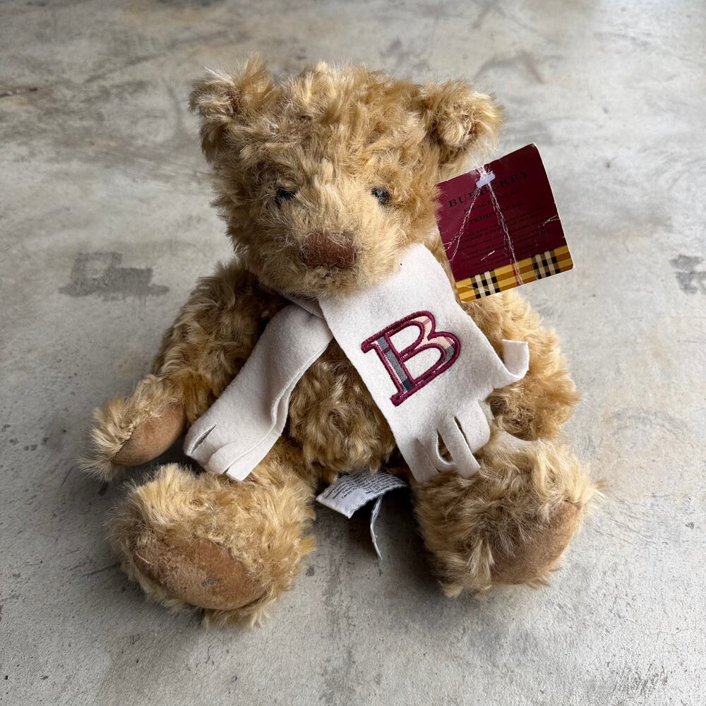 Burberry Fragrance Teddy Bear Plush Scarf NWT Designer Promo